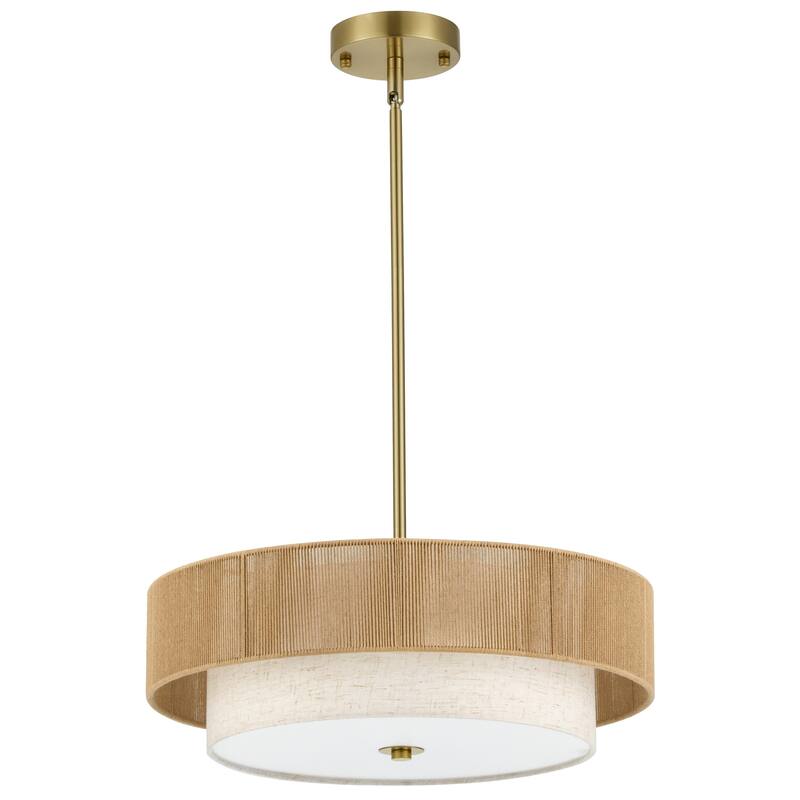 CO-Z 18 in 4-Light Dimmable Semi Flush Mount Fabric Ceiling Light Pendant - 18"