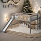 preview thumbnail 2 of 10, Full Low Loft Bed with Ladder & Slide