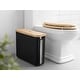 preview thumbnail 1 of 30, Toilet Paper Storage Basket with Bamboo Lid for Up to 9 Mega Rolls - 17.5"L x 6"W x 13.75"H Black