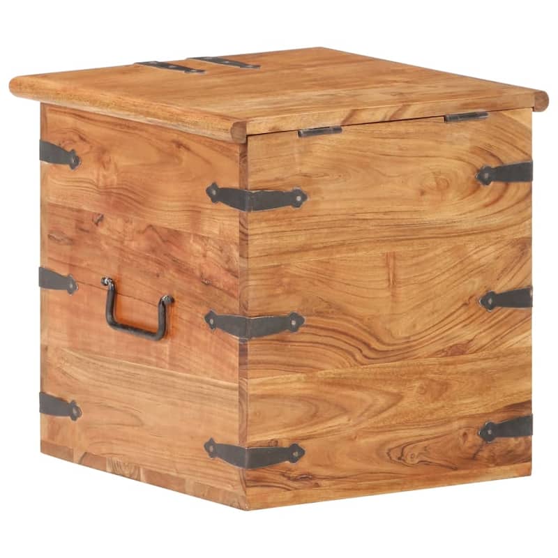 vidaXL Chest 15.7"x15.7"x15.7" Solid Acacia Wood