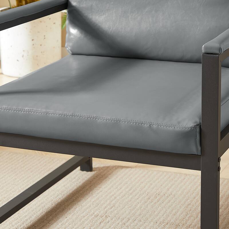 Tech Cloth Armchair with Padded Armrests and 330lb Capacity