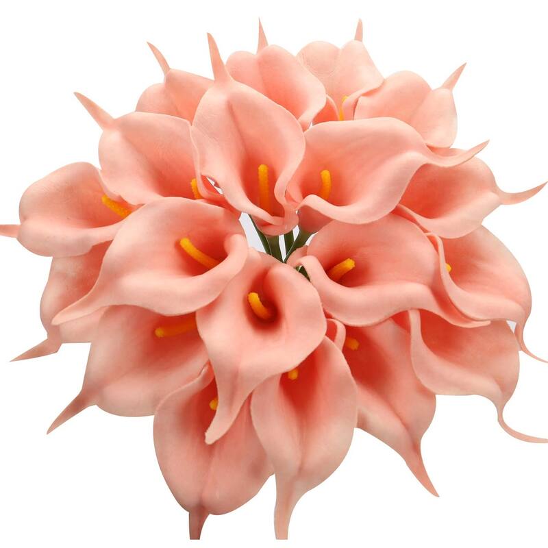 20pcs Artificial Calla Lily Artificial Flower Home Party Decor - Salmon Pink