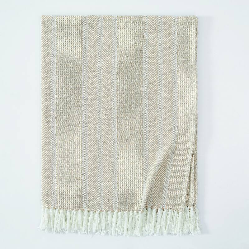 Oceanfront Resort Textured Stripe Throw