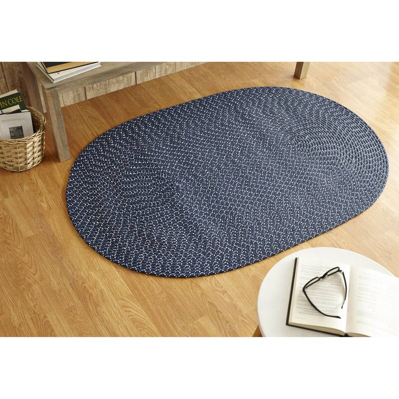 Better Trends Sunsplash Braid 100% Polypropylene Stain Resistant & Double Sided Reversible Indoor-Outdoor Area Utility Rug - 60" x 96" Oval - Galaxy