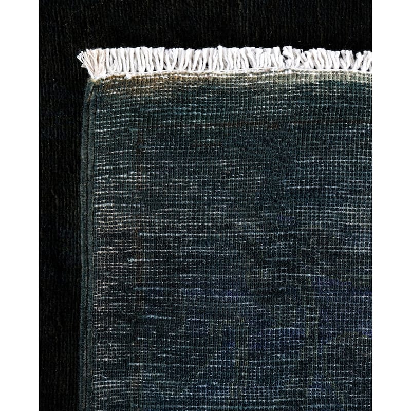 Overdyed One-of-a-Kind Hand-Knotted Area Rug - Black - 6' 3" x 8' 3"