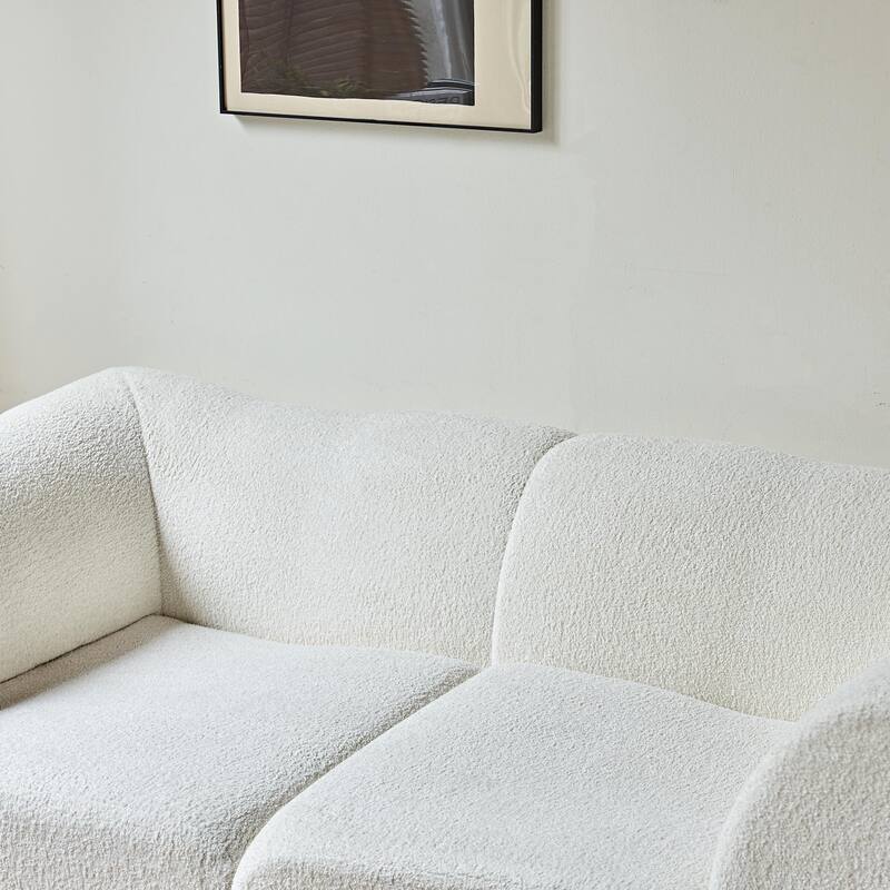 Velvet 2-Seater Sofa Couch, Chaise Lounge Sofa with High-Density Cushions, Corduroy Loveseat Sofa Recliner Sofa