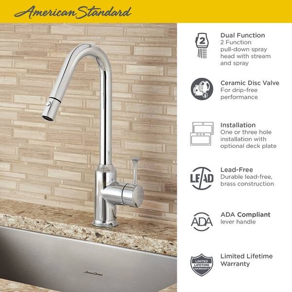 Shop American Standard 4332 310f15 Pekoe Pull Down Kitchen Faucet