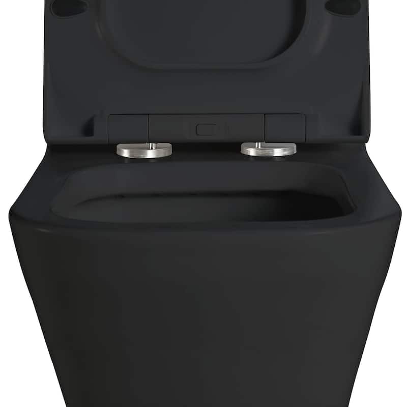 Fine Fixtures Dual-Flush Elongated One-Piece Toilet with High Efficiency Flush