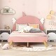preview thumbnail 2 of 6, Magical Unicorn Full-Size Bed with Pink Headboard and Sturdy Pine Frame