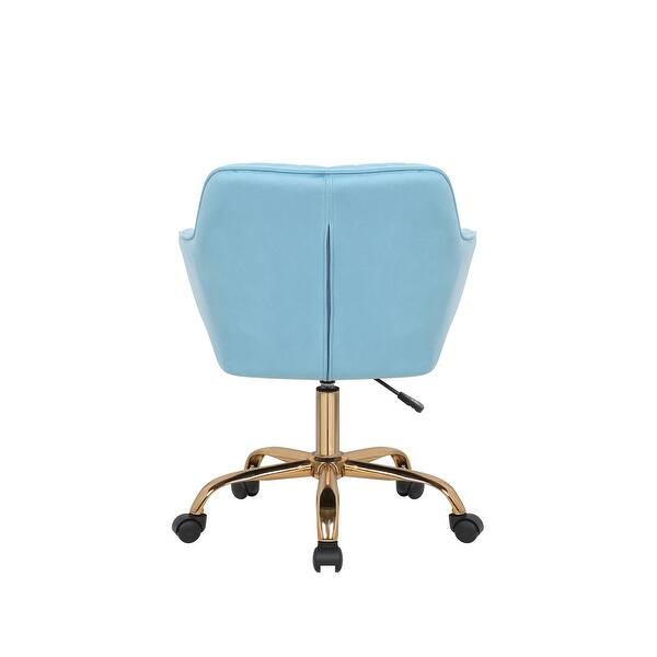 Porthos Home Belen Adjustable Office Chair Velvet Gold Metal Legs Overstock 31784270