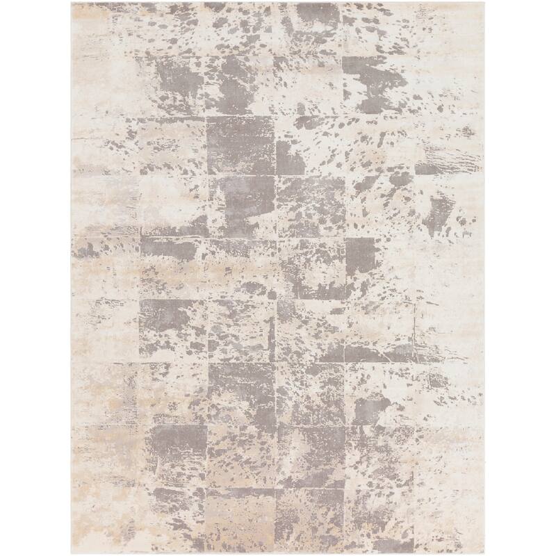 Livabliss Lhamo Contemporary Block Area Rug