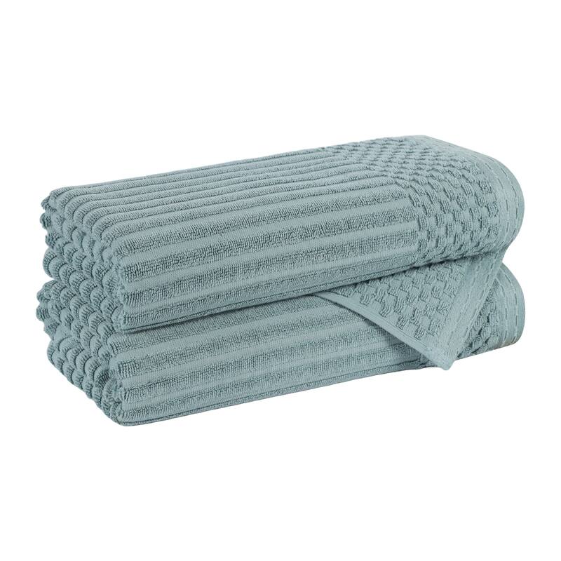 Superior Soho Ribbed Cotton Bath Towel Set of 2