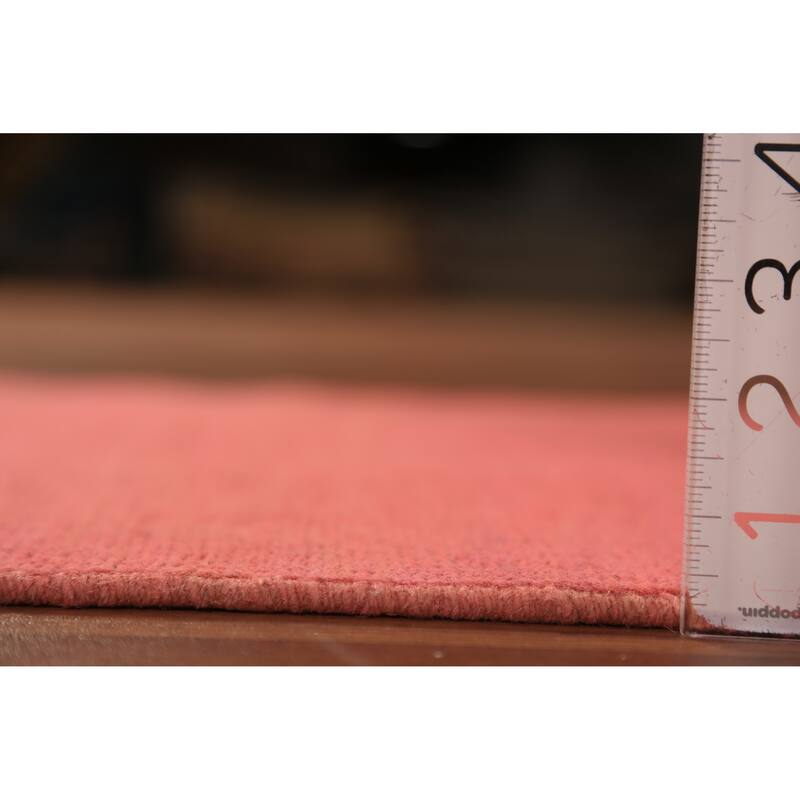 Pink Gabbeh Modern Rug Hand-Knotted Foyer Wool Carpet - 2'0" x 2'11"