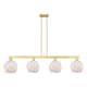 Option White Glass with White Rope / Satin Gold