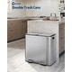 preview thumbnail 18 of 16, 21.2 Gallon Stainless Steel Double Trash Can with Lid for Kitchen, Large Dual Trash and Recycle Bin Combo, Step-On
