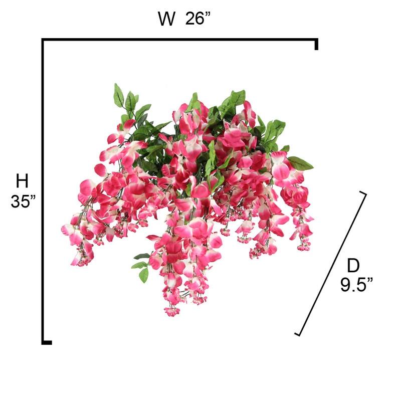 Faux Wisteria Flower Stems Bunch