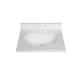 preview thumbnail 12 of 29, Fine Fixtures White Cultured Marble Top With Integrated Sink, 4" Backsplash and Overflow Included.