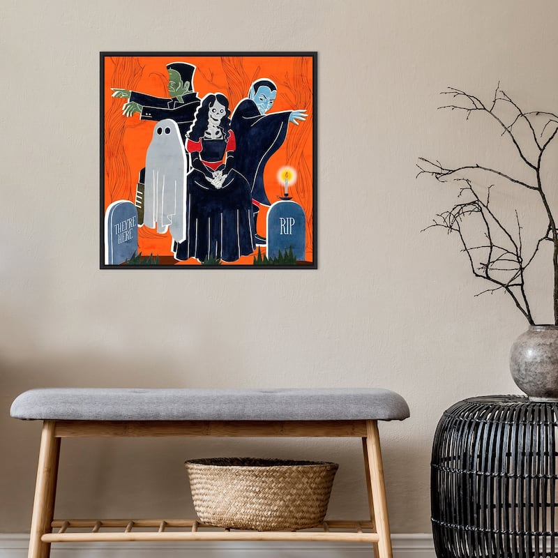 Amanti Art Graveyard Gang I Framed Canvas Wall Art
