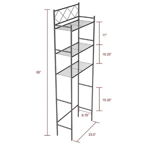 J&V TEXTILES 3Shelf Bathroom Organizer Over The Toilet, Bathroom