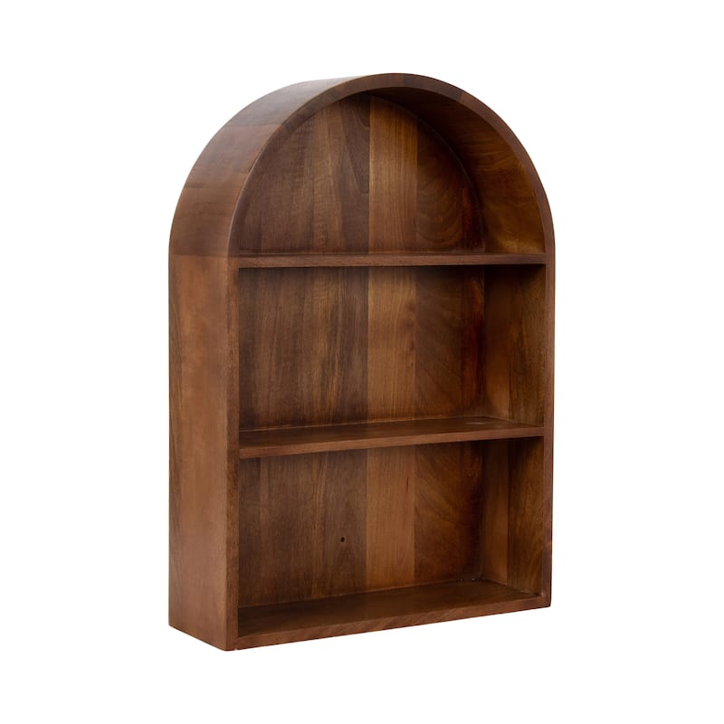 Kate and Laurel Arcott Arch Wall Shelf - 18x26 - 18x26 - Walnut Brown