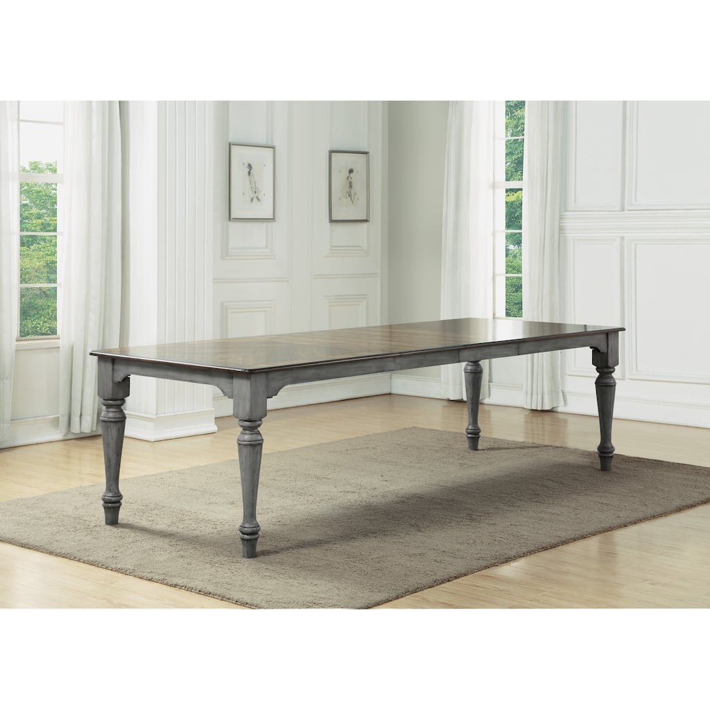Plymouth Gray Wood Rectangular Dining Table with Removable Leaf Inserts by Flexsteel - 72" x 30" x 42"
