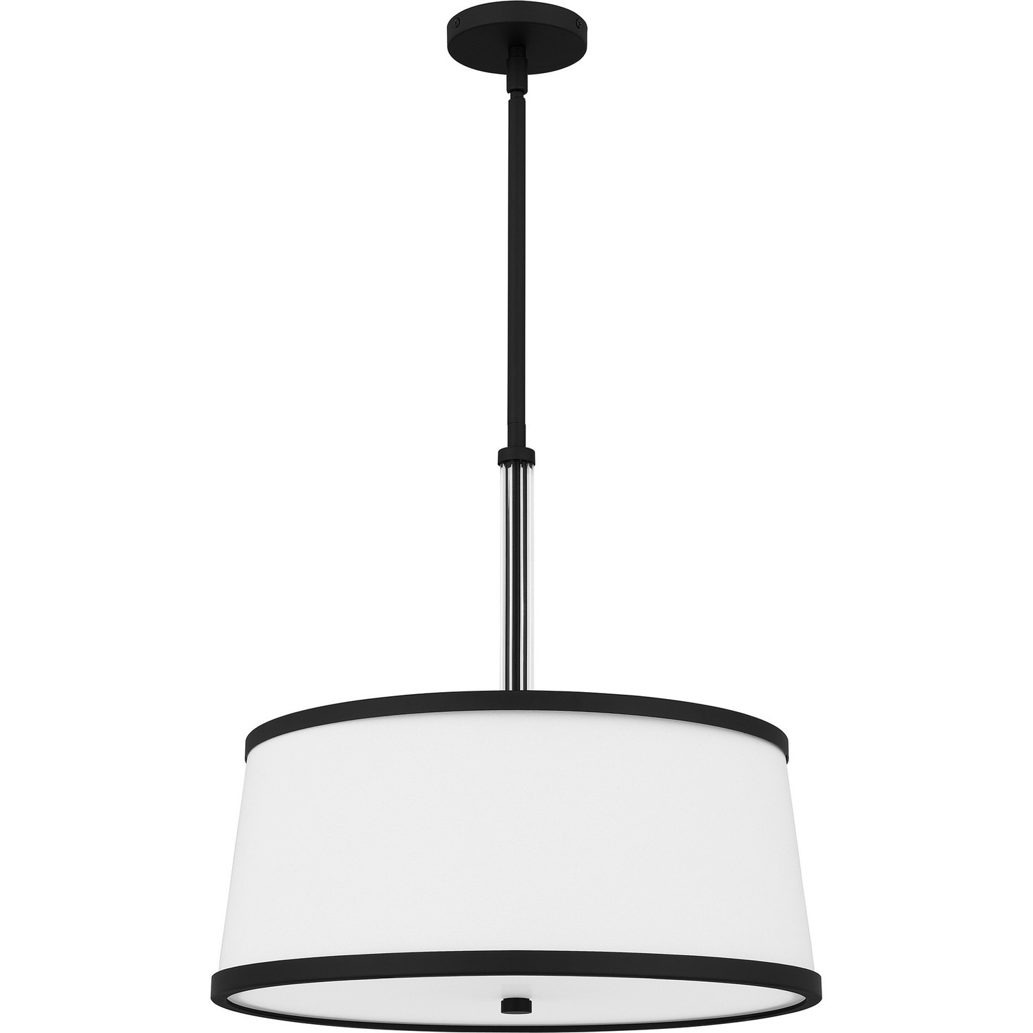 Matte Black Four Light Pendant from the Kylen Collection