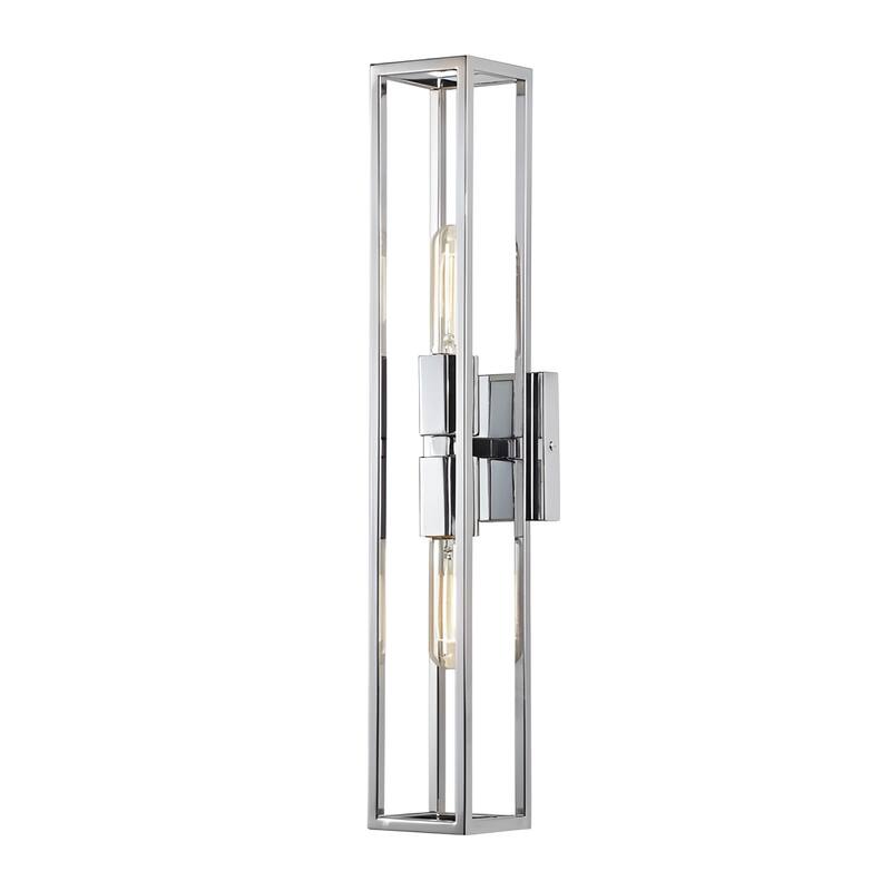 2 - Light Metal Frame A-Frame Sign Holder Wall Scone Symmetrical Geometric Vanity Light