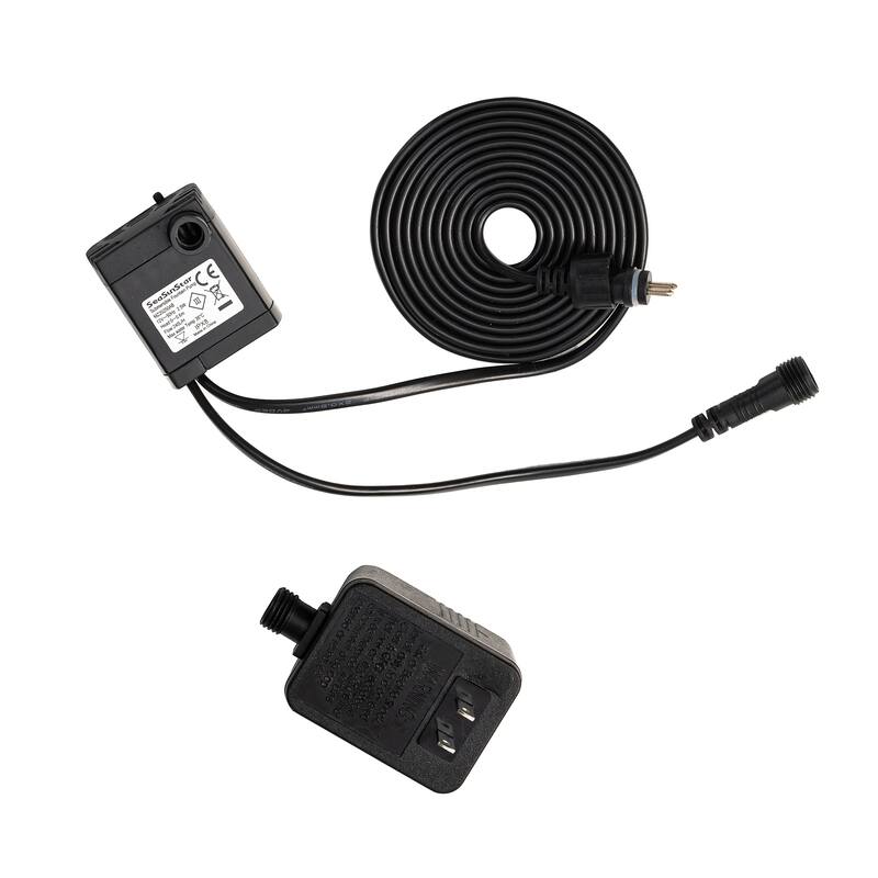 Glitzhome 22"H Zen-Style Cobalt Blue Pebbles Outdoor Ceramic Fountain with Pump and LED Light