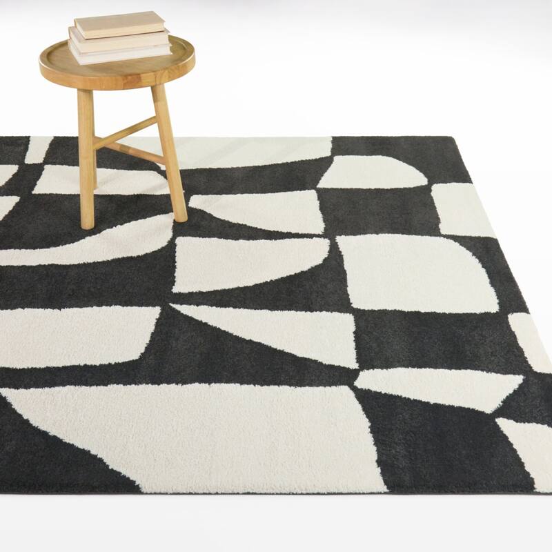 Carr Organic Modern Area Rug - Charcoal/Cream - 7'10" x 10'