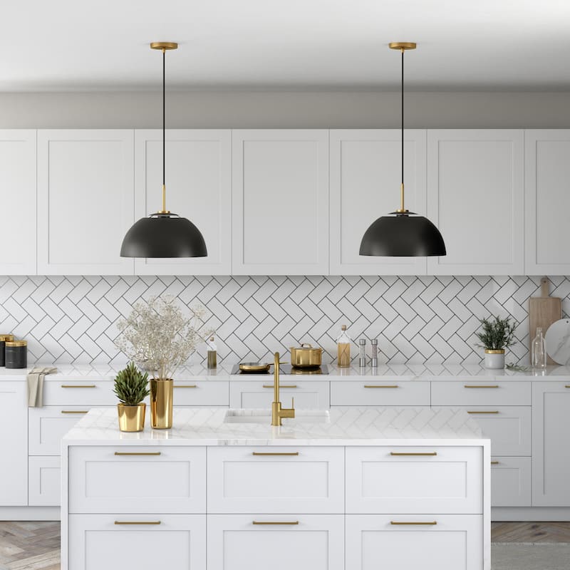 Jordyn 16" Wide Pendant with Metal Shade