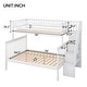 preview thumbnail 4 of 7, Stairway Twin Over Full Bunk Bed with 2 Drawers & Storage Stair, Solid Wood Bunkbeds Frame for Kids/Teens, Twin Over Full Size
