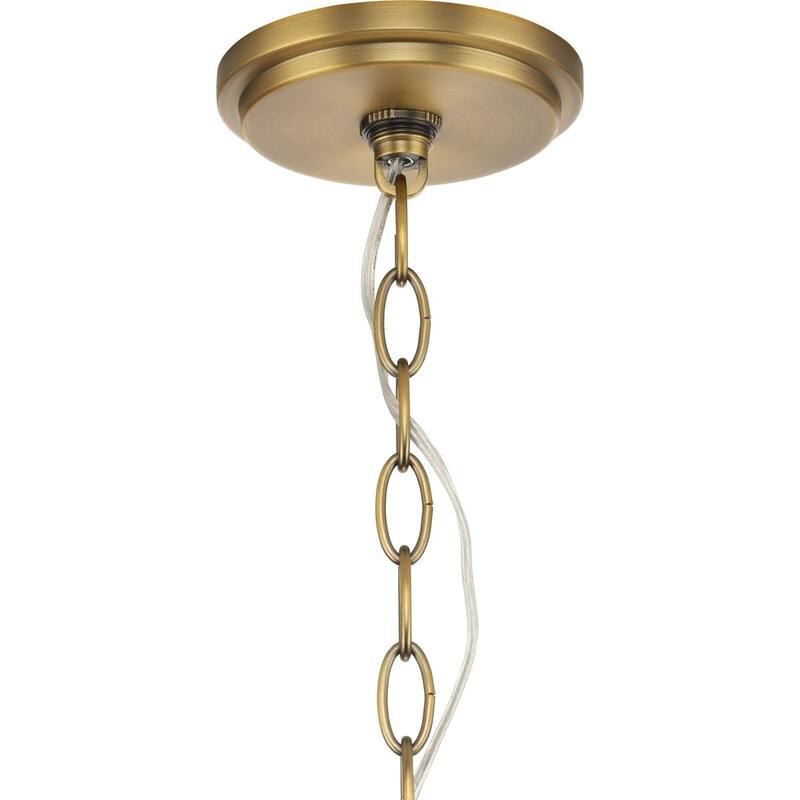 Gilliam Collection Six-Light Vintage Brass New Traditional Chandelier - 27.62 in x 27.62 in x 24.87 in