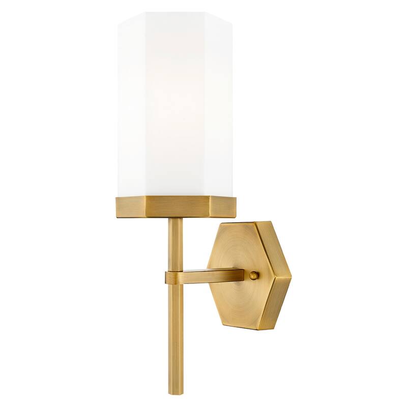 Innovations Lighting 463-1W-G463-8WH Blakeley 15" Tall Wall Sconce - Brushed Brass
