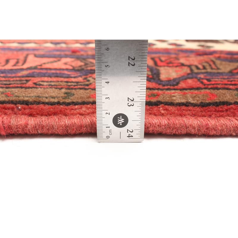 ECARPETGALLERY Hand-knotted Andelz Red Wool Rug - 4'5 x 6'9