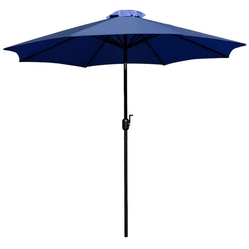 9 FT Round Umbrella - 1.5" Diameter Aluminum Pole - Crank and Tilt Function