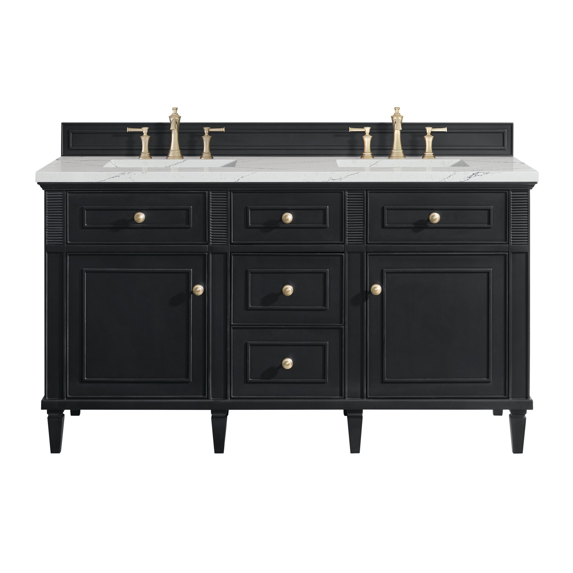 James Martin Vanities 424-V60D-3ENC Lorelai 60" Double Basin Wood