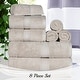 preview thumbnail 65 of 198, Egyptian Cotton 8 Piece Ultra Plush Solid Towel Set by Miranda Haus