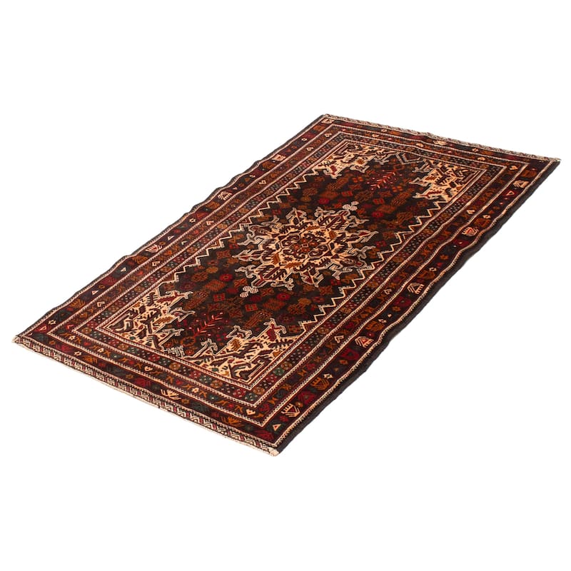 Teimani Black Rug 3'9" x 6'7" - 3'9 x 6'7