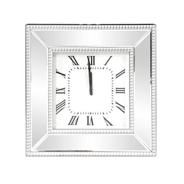 slide 2 of 9, Allan Andrews Mirrored Square Frame Decorative Wall Clock