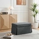preview thumbnail 102 of 152, Rectangle Chenille Upholstered Storage Ottoman