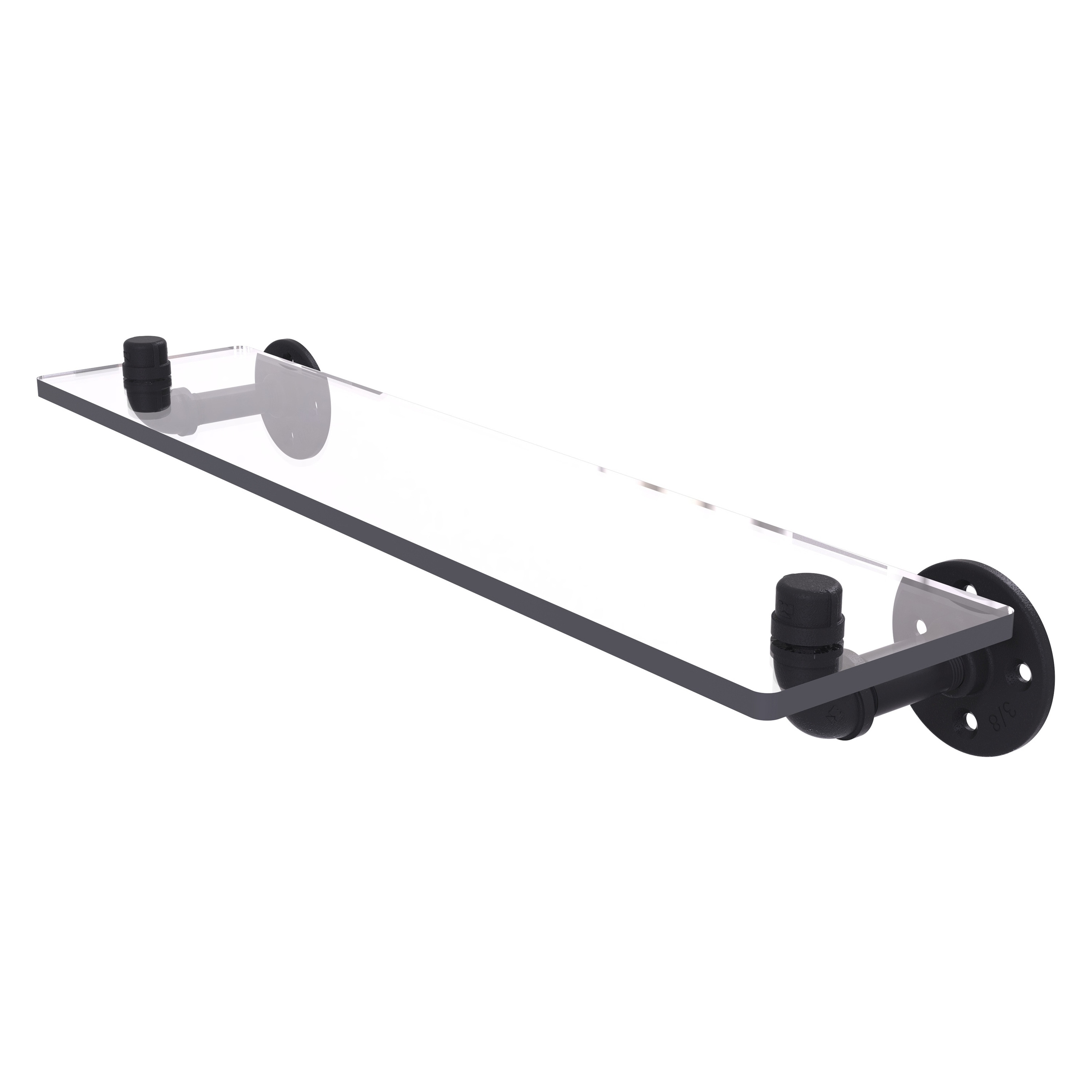 Allied Brass Pipeline Collection 16 Inch Glass Shelf