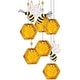preview thumbnail 3 of 1, Bee Honeycomb Chime 17"