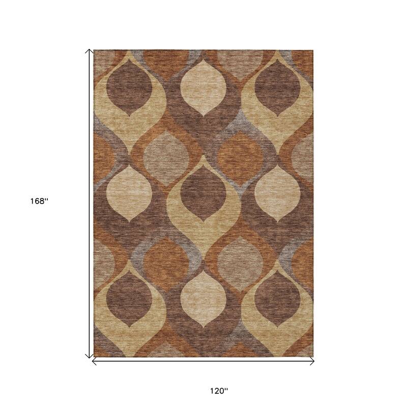 HomeRoots Ogee Transitional Rectangle Outdoor Rug