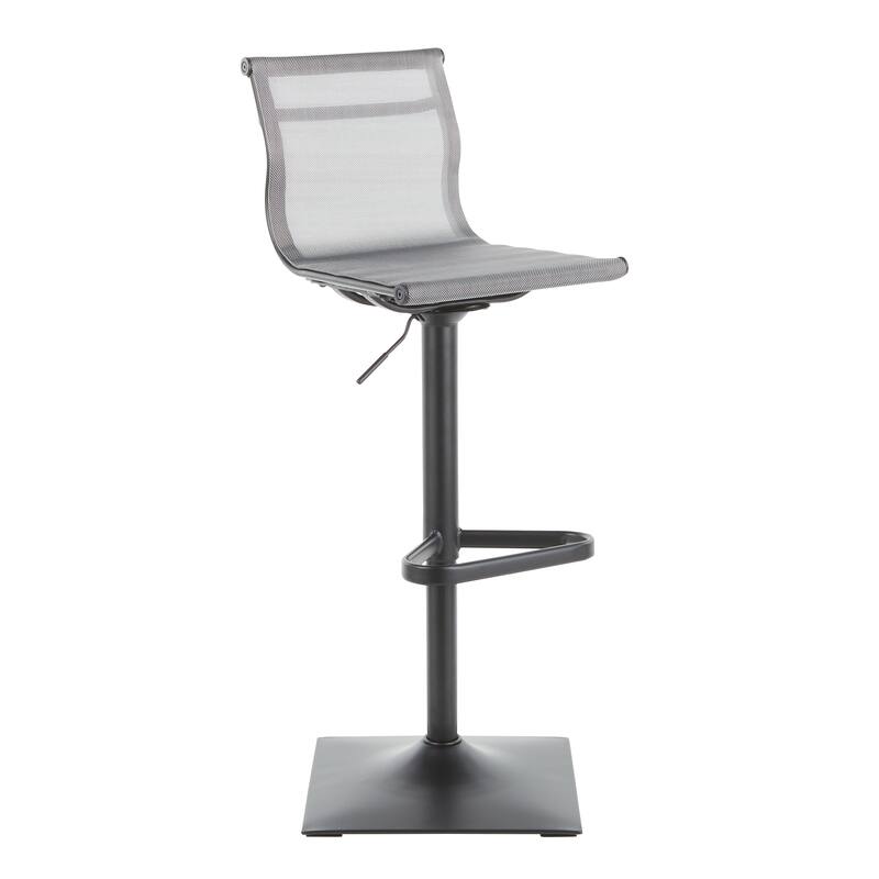 Porch & Den Bixby Adjustable Bar Stool in Black Metal