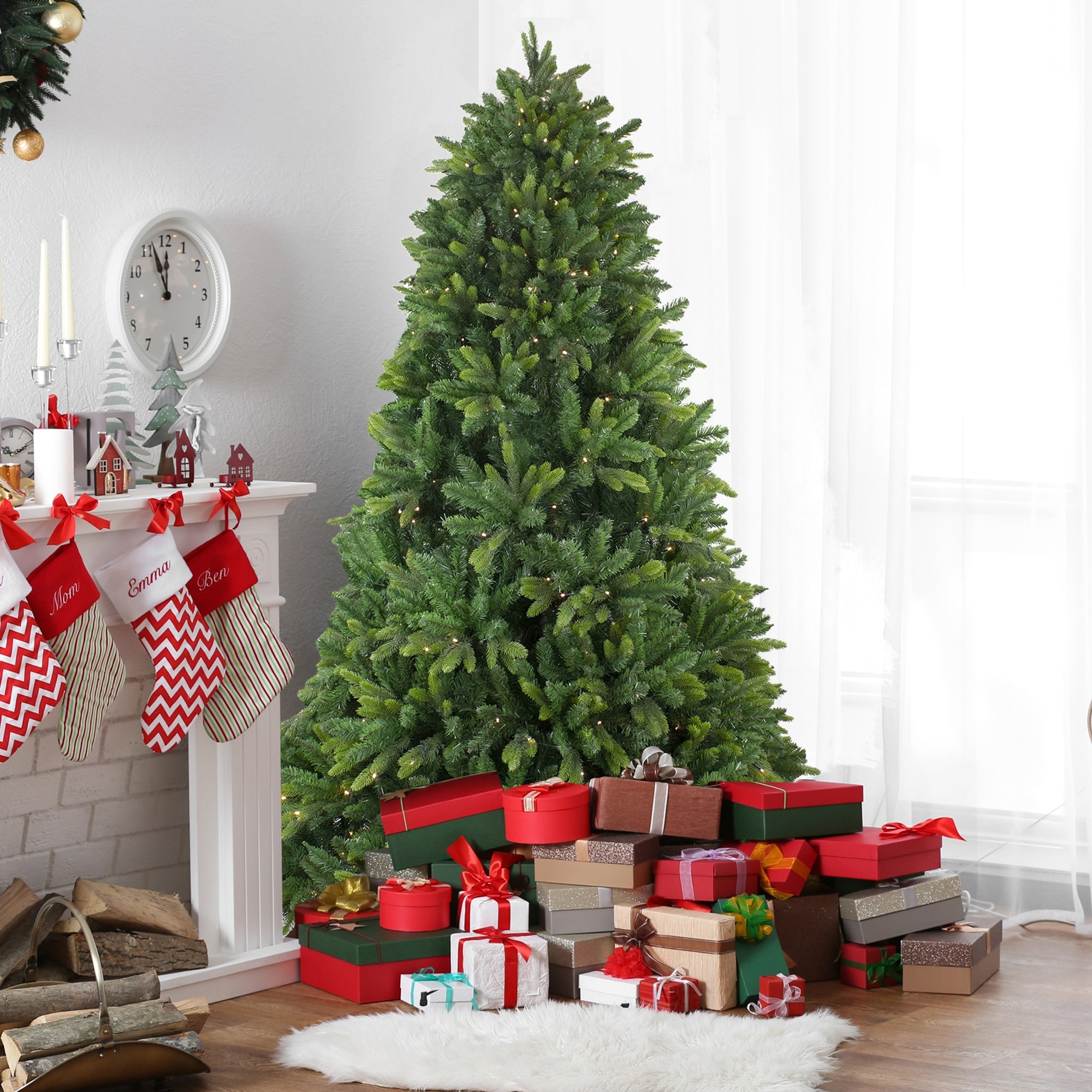 9' Pre-Lit Gunnison Pine Artificial Christmas Tree - Warm White LED Lights