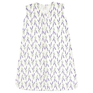 Touched by Nature Baby Girl Organic Cotton Sleeveless Wearable Sleeping Bag, Sack, Blanket, Lavender