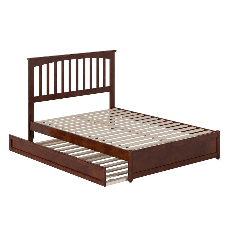 Everett Platform Bed with Panel Footboard and Twin Trundle