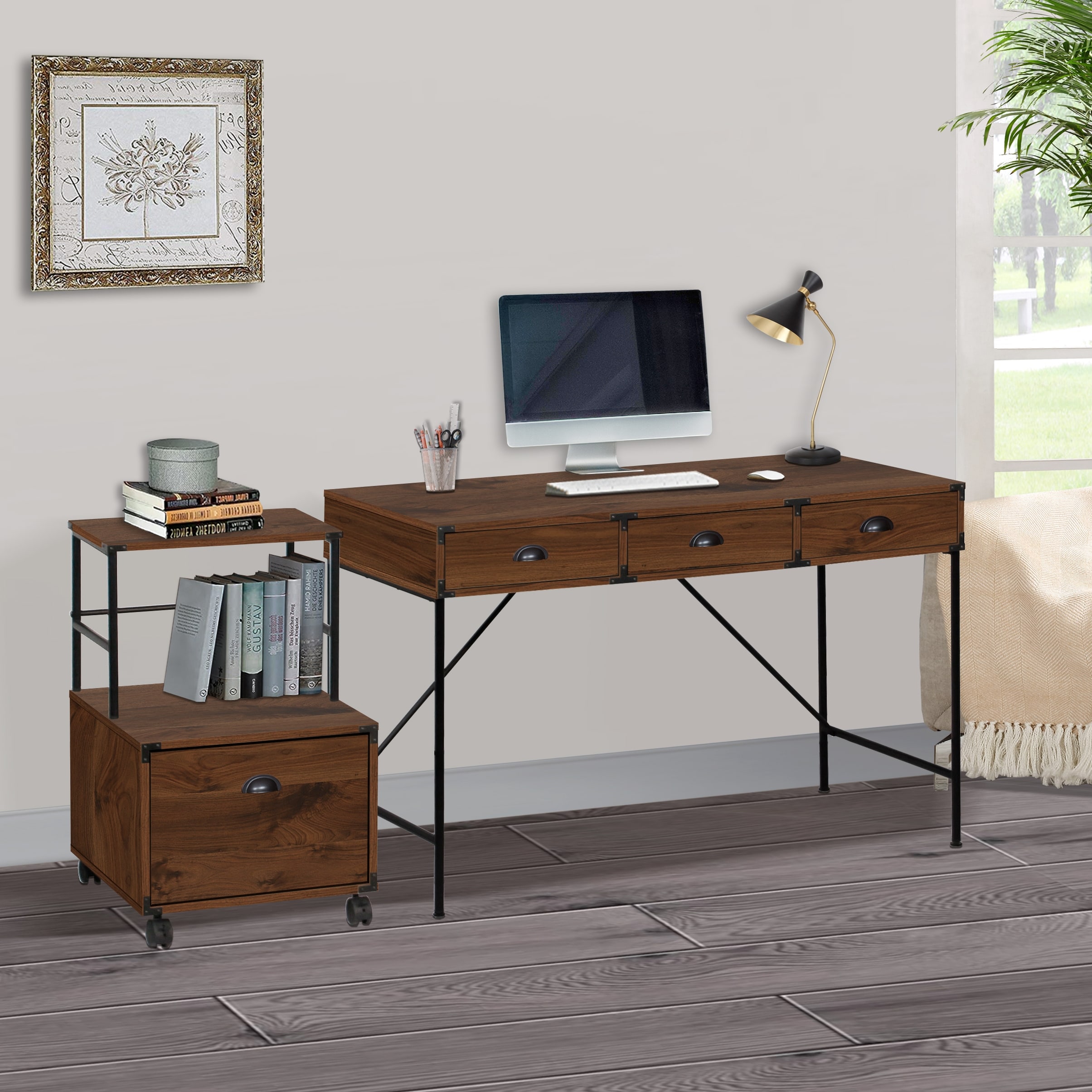 Writing desk with 3 drawers sale