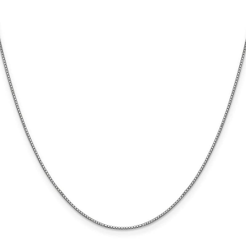 Curata 10k White Gold 0.8mm Box Chain Necklace for Women Options: 16 18 20 24