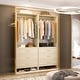 preview thumbnail 62 of 81, Cimly Closet System with Wood Drawers and Hanging Rods, Organizer Wardrobe for Walk-in and Reach-in Closet Set of 2 - White Oak